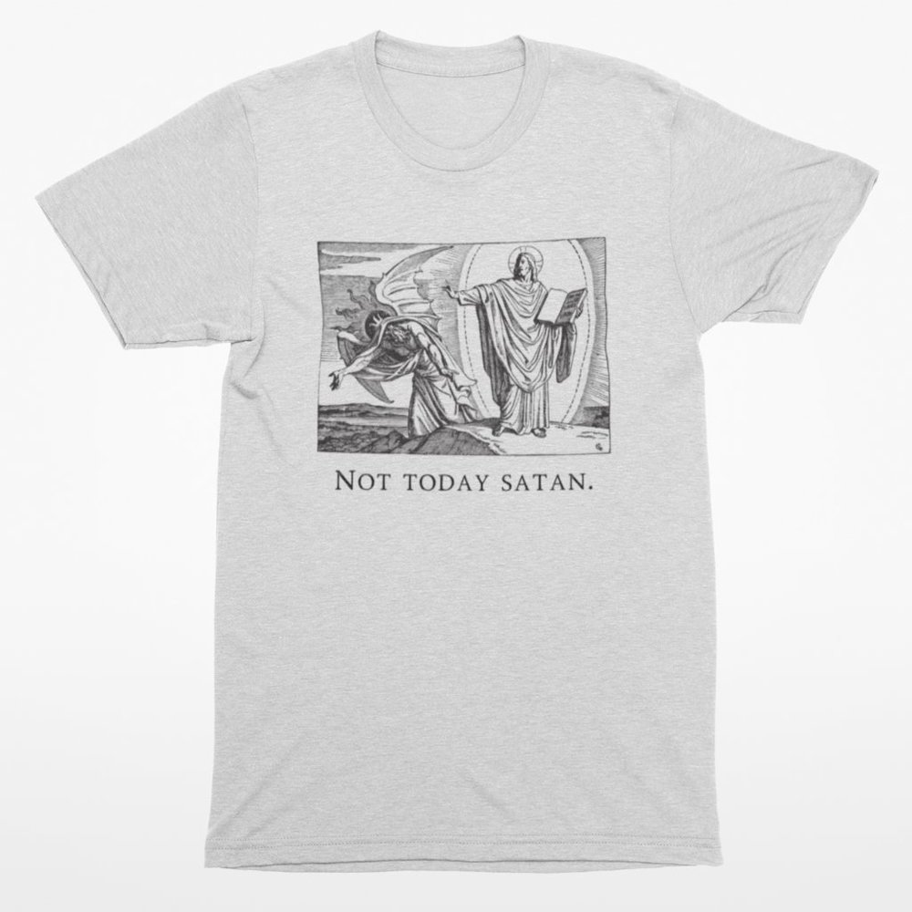 Not Today Satan Shirt, God, Hip Hop, Jesus Devil